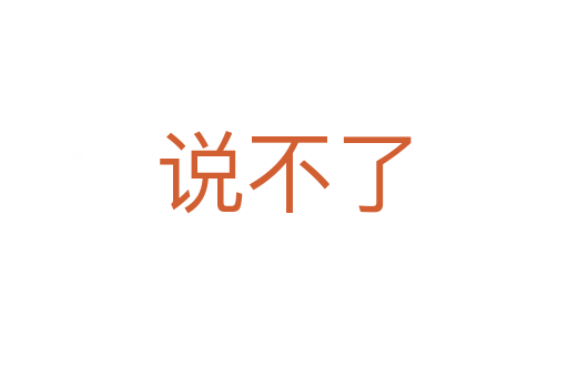 说不了